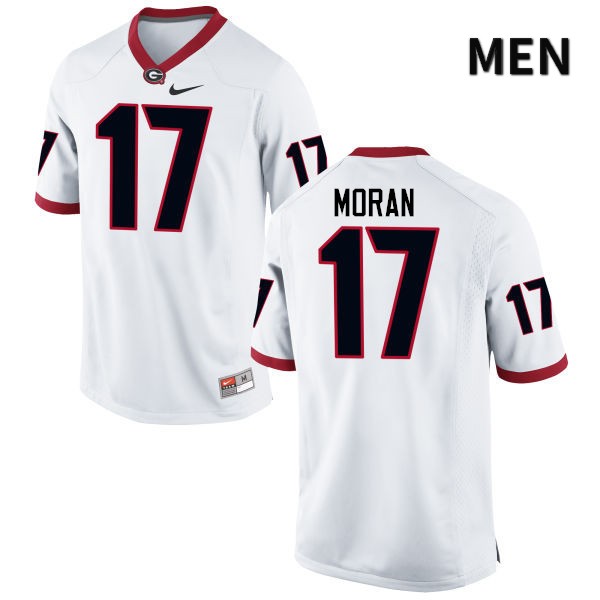 Georgia Bulldogs Men's Josh Moran #17 White Stitched College UGA Football Jersey 23HN018QP